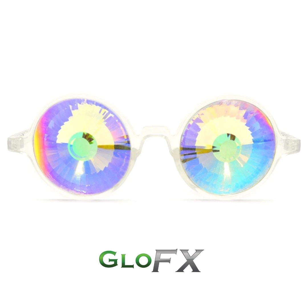 GloFX Kaleidoscope Glasses - Clear - Rainbow Wormhole 3 GloFX Kaleidoscope Glasses - Clear - Rainbow Wormhole