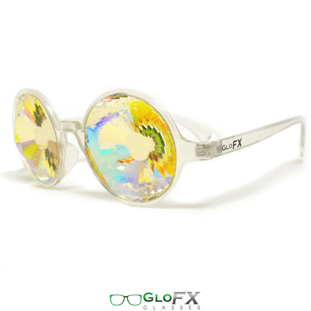 GloFX Kaleidoscope Glasses - Clear - Rainbow Wormhole 4 GloFX Kaleidoscope Glasses - Clear - Rainbow Wormhole