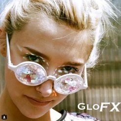 GloFX Kaleidoscope Glasses - White - Rainbow 15 GloFX Kaleidoscope Glasses - White - Rainbow