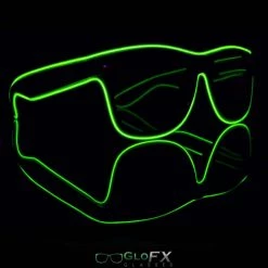 Rave Glasses & Goggles GloFX Black Sunglasses With Green Luminescence 11 Rave Glasses & Goggles GloFX Black Sunglasses With Green Luminescence