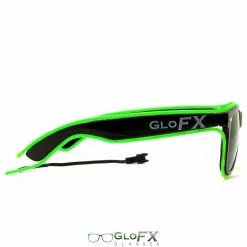 Rave Glasses & Goggles GloFX Black Sunglasses With Green Luminescence 13 Rave Glasses & Goggles GloFX Black Sunglasses With Green Luminescence