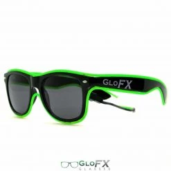Rave Glasses & Goggles GloFX Black Sunglasses With Green Luminescence 14 Rave Glasses & Goggles GloFX Black Sunglasses With Green Luminescence