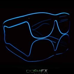 GloFX Black Sunglasses With Blue Luminescence Rave Glasses & Goggles 11 GloFX Black Sunglasses With Blue Luminescence Rave Glasses & Goggles