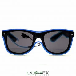GloFX Black Sunglasses With Blue Luminescence Rave Glasses & Goggles 12 GloFX Black Sunglasses With Blue Luminescence Rave Glasses & Goggles