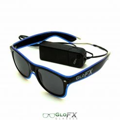 GloFX Black Sunglasses With Blue Luminescence Rave Glasses & Goggles 15 GloFX Black Sunglasses With Blue Luminescence Rave Glasses & Goggles