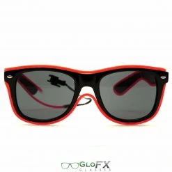 GloFX Black Sunglasses With Red Luminescence 10 GloFX Black Sunglasses With Red Luminescence