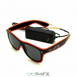 GloFX Black Sunglasses With Red Luminescence 13 GloFX Black Sunglasses With Red Luminescence