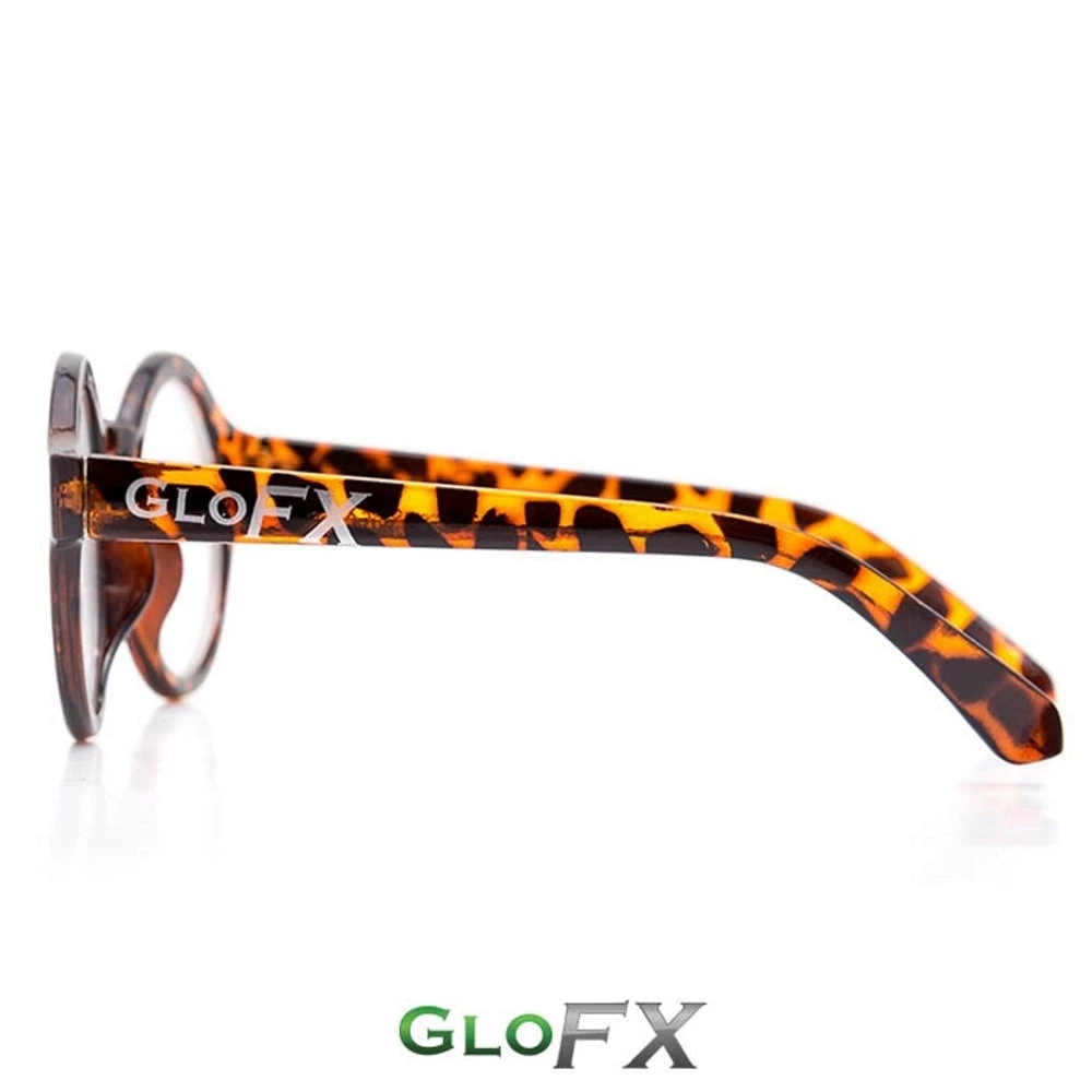 On Sale GloFX Round Tortoise Shell Diffraction Glasses - Clear 5 On Sale GloFX Round Tortoise Shell Diffraction Glasses - Clear