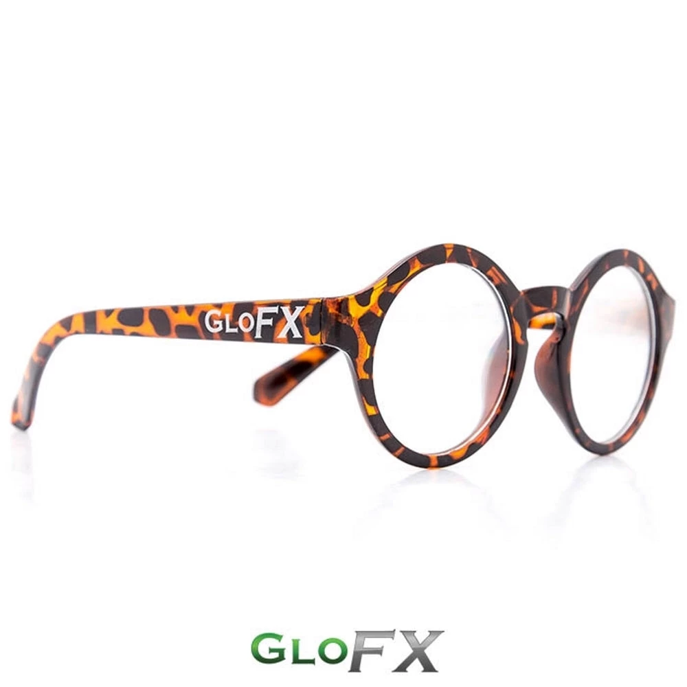 On Sale GloFX Round Tortoise Shell Diffraction Glasses - Clear 6 On Sale GloFX Round Tortoise Shell Diffraction Glasses - Clear