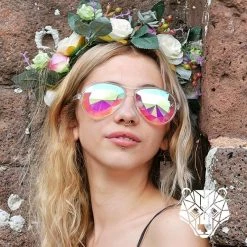 GloFX Aviator Kaleidoscope Glasses - Clear New In 16 GloFX Aviator Kaleidoscope Glasses - Clear New In