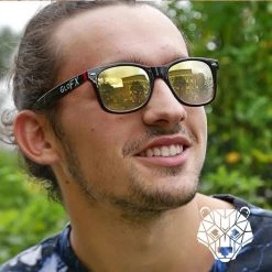 GloFX Diffraction Glasses - Red + Black - Gold Mirror 13 GloFX Diffraction Glasses - Red + Black - Gold Mirror