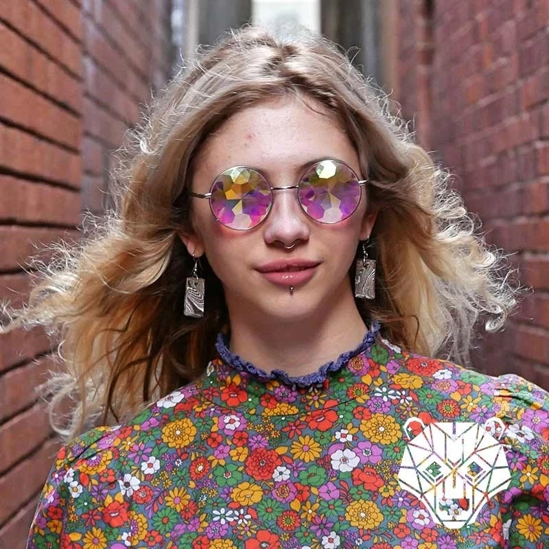 GloFX Imagine Kaleidoscope Glasses - Silver New In 7 GloFX Imagine Kaleidoscope Glasses - Silver New In