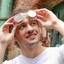 GloFX Diffraction Goggles - Kandi Swirl - Clear