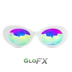 GloFX Clout Kaleidoscope Glasses - White