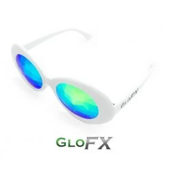 GloFX Clout Kaleidoscope Glasses - White
