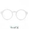 GloFX Round Diffraction Glasses - White - Clear On Sale 1 GloFX Round Diffraction Glasses - White - Clear On Sale