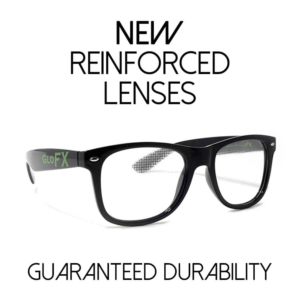 GloFX Heart Effect Diffraction Glasses - Black 4 GloFX Heart Effect Diffraction Glasses - Black