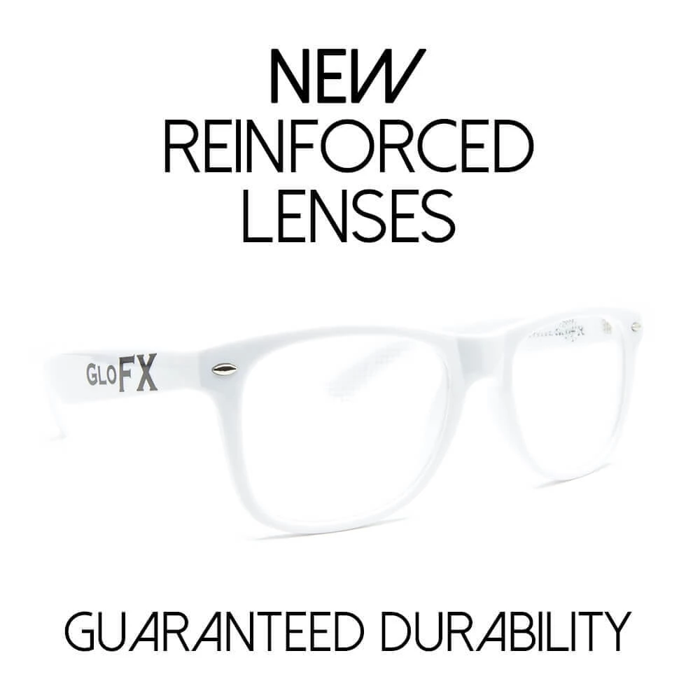 GloFX Heart Effect Diffraction Glasses - White 4 GloFX Heart Effect Diffraction Glasses - White