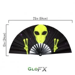 Rave Gear GloFX Festival Folding Fan - Alien