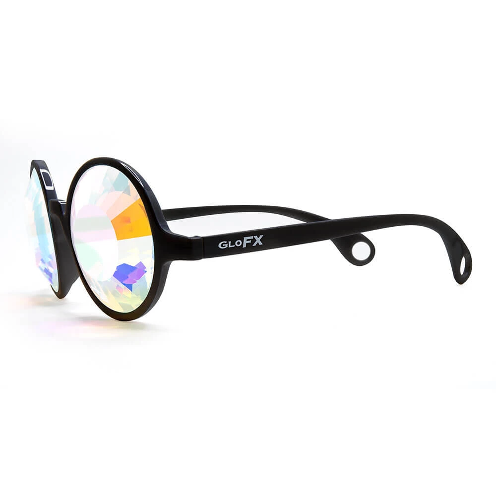 GloFX Kaleidoscope Glasses - Black - Wormhole Flat Back 7 GloFX Kaleidoscope Glasses - Black - Wormhole Flat Back