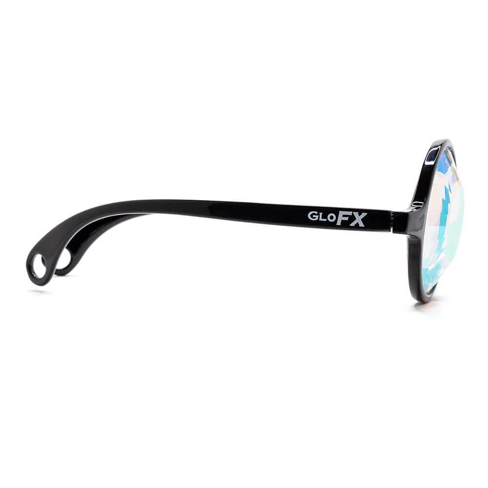 GloFX Kaleidoscope Glasses - Black - Wormhole Flat Back 8 GloFX Kaleidoscope Glasses - Black - Wormhole Flat Back