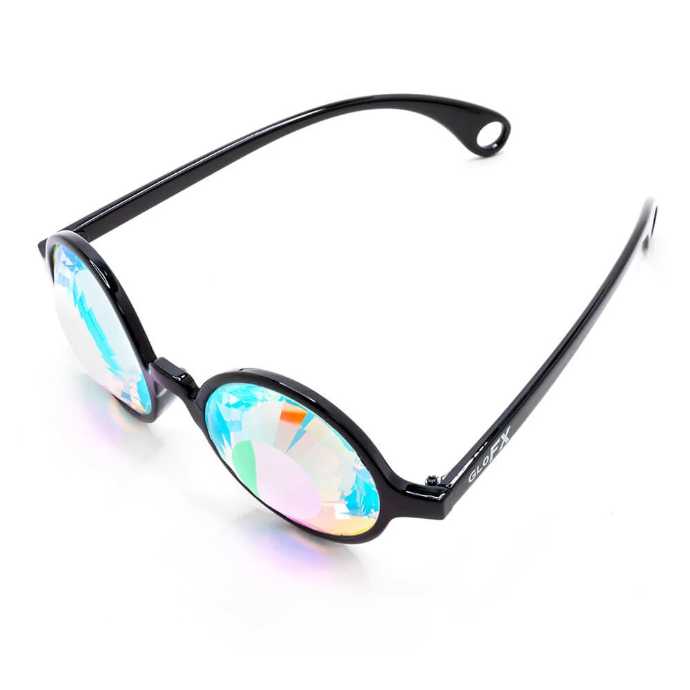 GloFX Kaleidoscope Glasses - Black - Wormhole Flat Back 9 GloFX Kaleidoscope Glasses - Black - Wormhole Flat Back