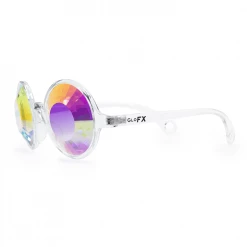 GloFX Kaleidoscope Glasses - Clear - Wormhole Flat Back New In 15 GloFX Kaleidoscope Glasses - Clear - Wormhole Flat Back New In