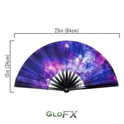 GloFX Festival Folding Fan - Galaxy Rave Gear