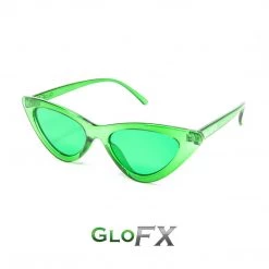 GloFX Cat Eye Colour Therapy Glasses - Green