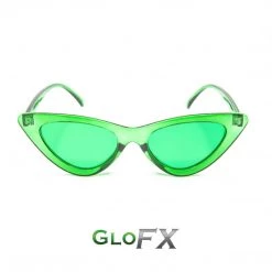 GloFX Cat Eye Colour Therapy Glasses - Green 9 GloFX Cat Eye Colour Therapy Glasses - Green