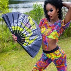 Rave Gear GloFX Festival Folding Fan - DJ Dino