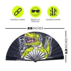 Rave Gear GloFX Festival Folding Fan - DJ Dino