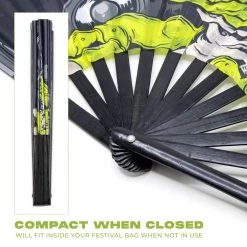 Rave Gear GloFX Festival Folding Fan - DJ Dino
