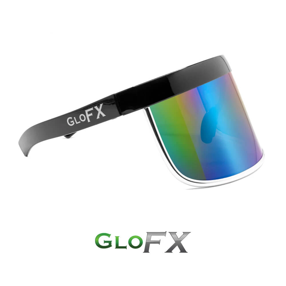 GloFX Galactic Invader Diffraction Visor - Rainbow Gradient New In 5 GloFX Galactic Invader Diffraction Visor - Rainbow Gradient New In