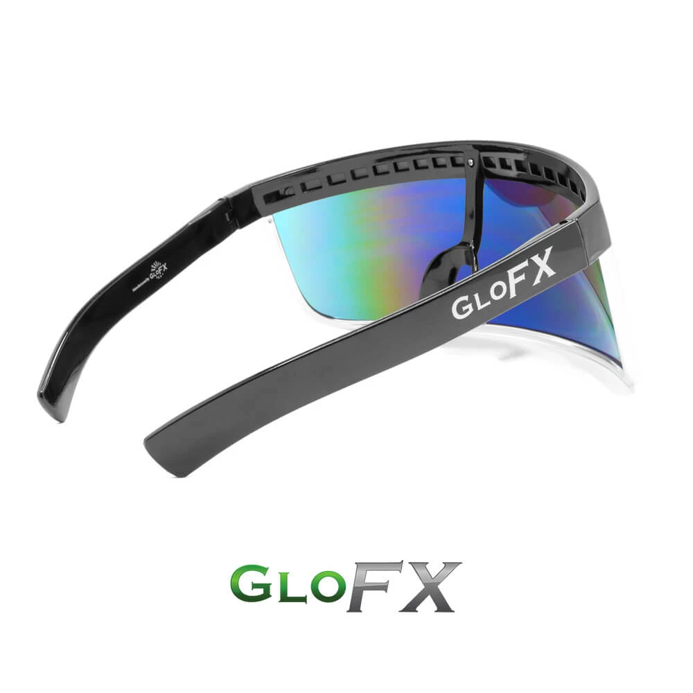 New In GloFX Galactic Invader Sunglasses Visor - Rainbow Gradient 5 New In GloFX Galactic Invader Sunglasses Visor - Rainbow Gradient