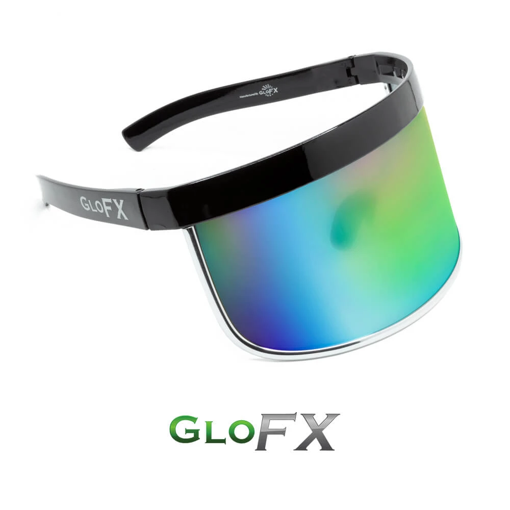 GloFX Galactic Invader Diffraction Visor - Rainbow Gradient New In 7 GloFX Galactic Invader Diffraction Visor - Rainbow Gradient New In