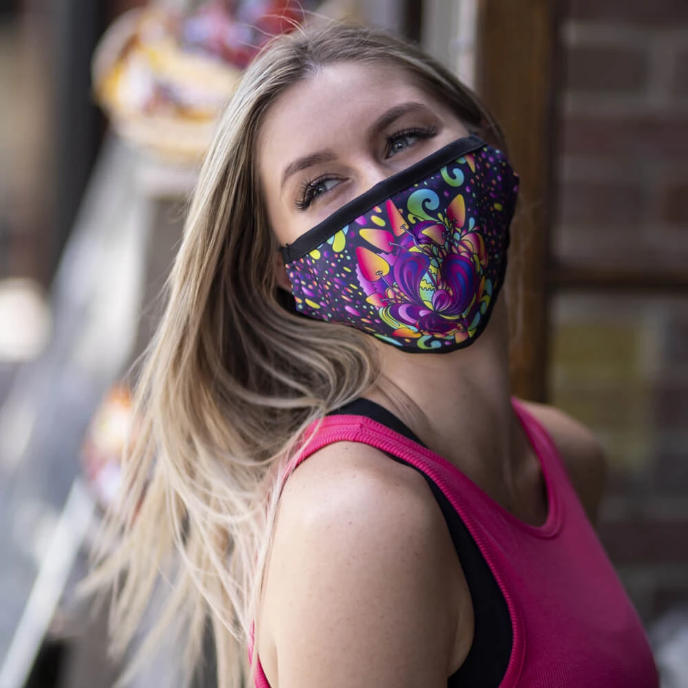 The Rave Cave New In Reusable Face Masks - Wild Flower 5 The Rave Cave New In Reusable Face Masks - Wild Flower