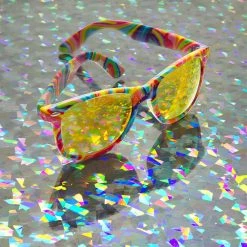GloFX Kandi Swirl Diffraction Glasses - Rainbow Gradient