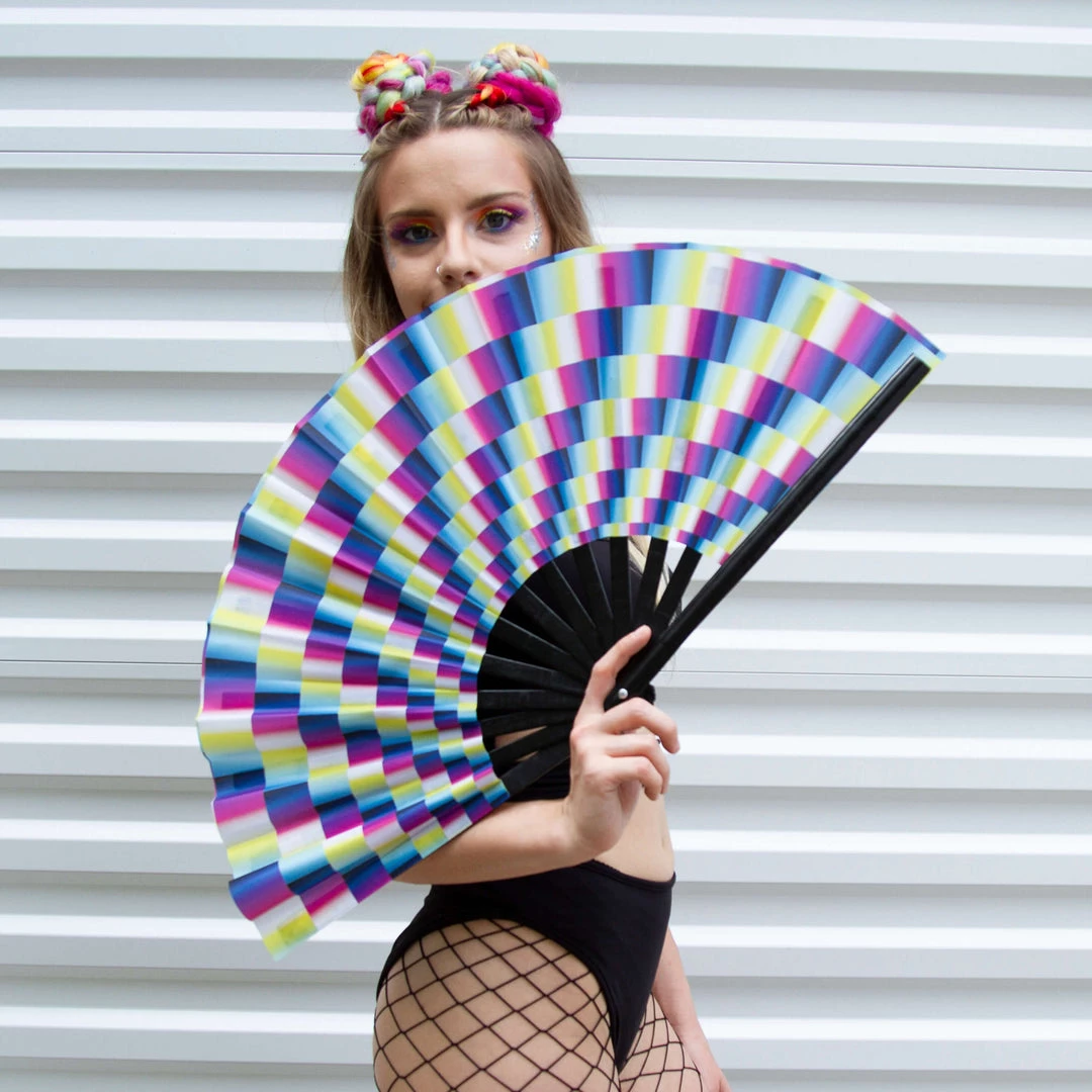 GloFX Festival Folding Fan - Trippy Rave Gear 4 GloFX Festival Folding Fan - Trippy Rave Gear