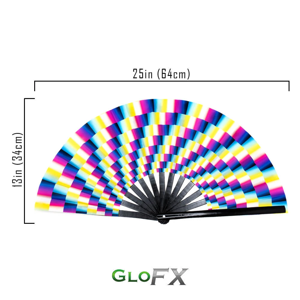 GloFX Festival Folding Fan - Trippy Rave Gear 6 GloFX Festival Folding Fan - Trippy Rave Gear