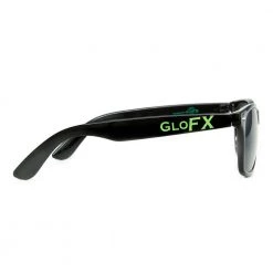 GloFX Ultimate Diffraction Glasses - Black - Emerald Tinted