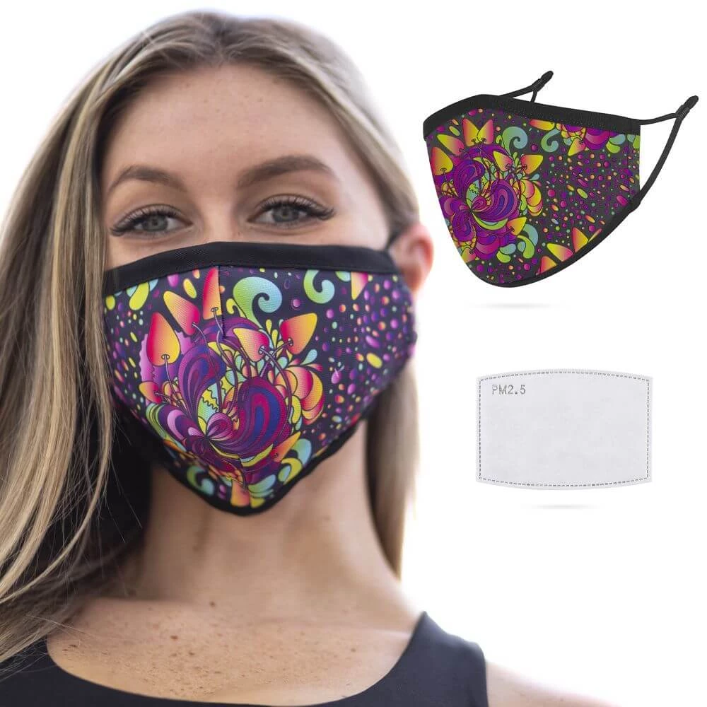 The Rave Cave New In Reusable Face Masks - Wild Flower 3 The Rave Cave New In Reusable Face Masks - Wild Flower