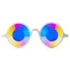 GloFX Kaleidoscope Glasses - White - Wormhole Flat Back New In 2 GloFX Kaleidoscope Glasses - White - Wormhole Flat Back New In