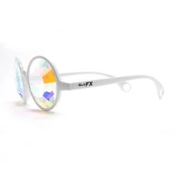 GloFX Kaleidoscope Glasses - White - Wormhole Flat Back New In 15 GloFX Kaleidoscope Glasses - White - Wormhole Flat Back New In