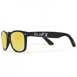 GloFX Diffraction Glasses - Black - Gold Mirror